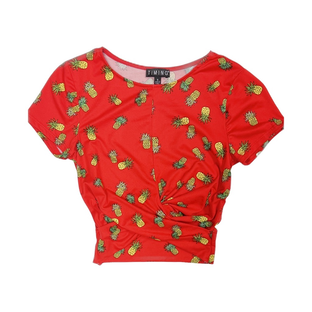 Red Pineapple Crop Top